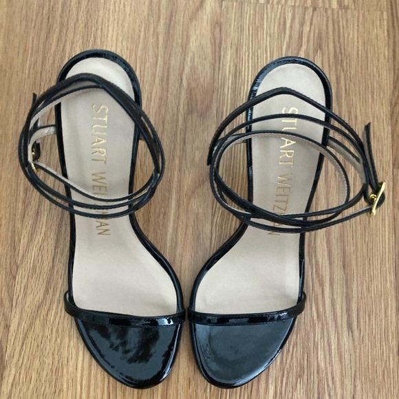 💕*NIB* Stuart Weitzman Merinda Black High Heel Sandal Women’s Size 6 💕 - Picture 6 of 11